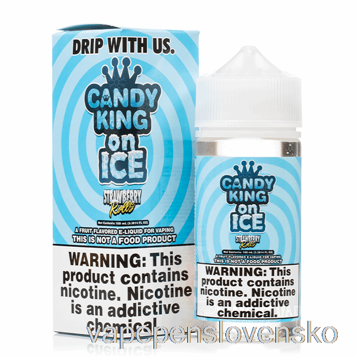 ľadové Jahodové Rolky - Cukrový Kráľ Na ľade - 100 Ml 0mg Vape Bez Nikotinu